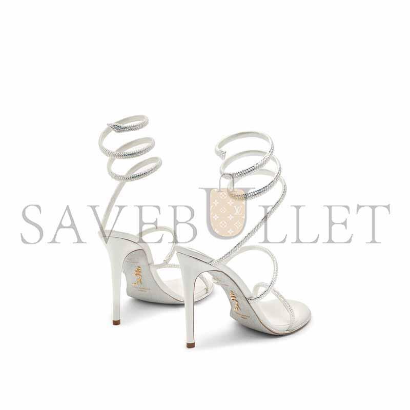 RENÉ CAOVILLA CLEO 105 CRYSTAL IVORY SANDAL C10416
